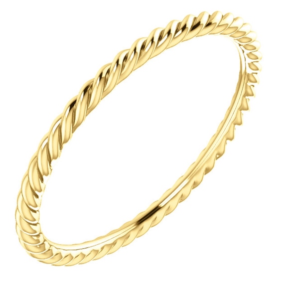 Jewelry - 18K Skinny Rope Band 1.5 mm